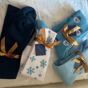 NWT Tommie Copper 4-Pack Holiday OTC Compression Socks Women's Size Large